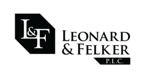 A green background with the words leonard and felker.